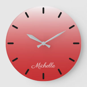 Grande Horloge Ronde dégradé personnalisé noir