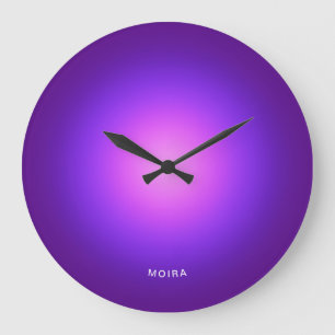Grande Horloge Ronde Dégradé radial rose pourpre