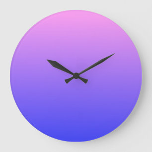 Grande Horloge Ronde Dégradé violet et bleu 