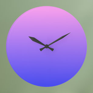 Grande Horloge Ronde Dégradé violet et bleu