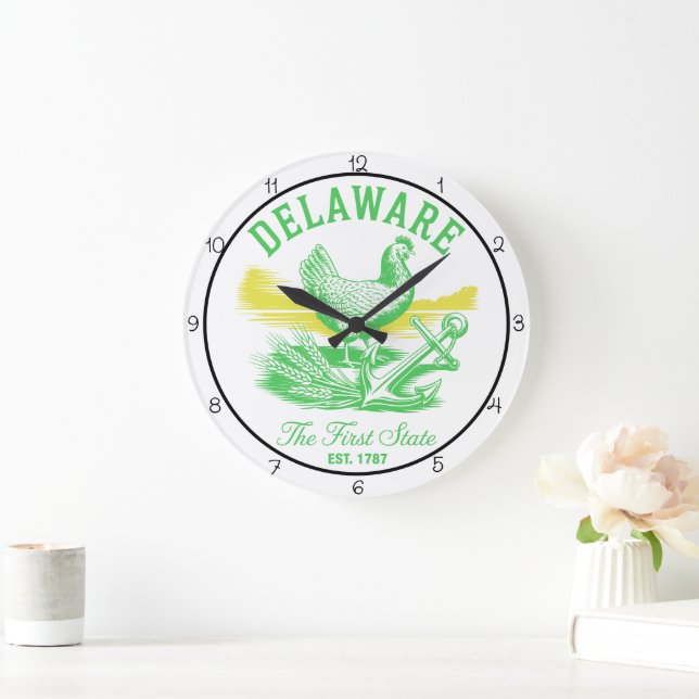 Grande Horloge Ronde Delaware First State (Maison)
