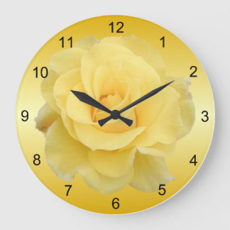 Grande Horloge Ronde Delicate Rose Wall Clock