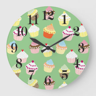 Grande Horloge Ronde Délicieux gâteaux d'anniversaire décorés