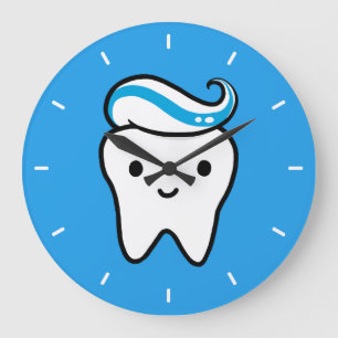 Grande Horloge Ronde Dent mou avec dentifrice Dental Office