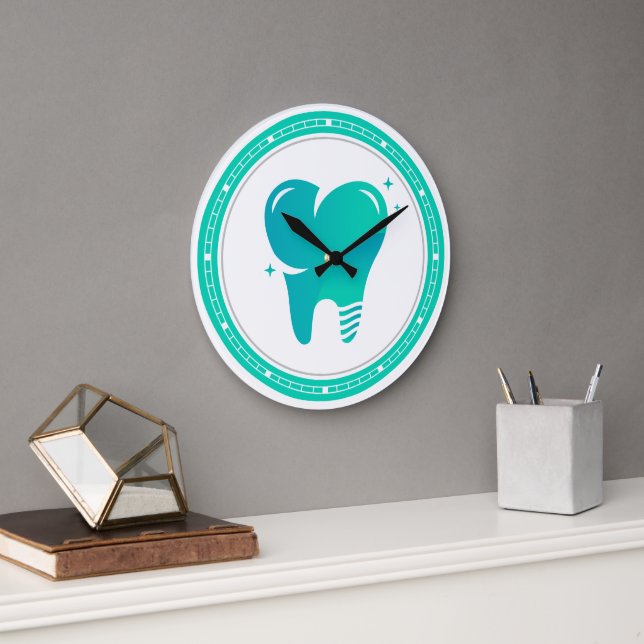 Grande Horloge Ronde Dentiste | Dents (Bureau)