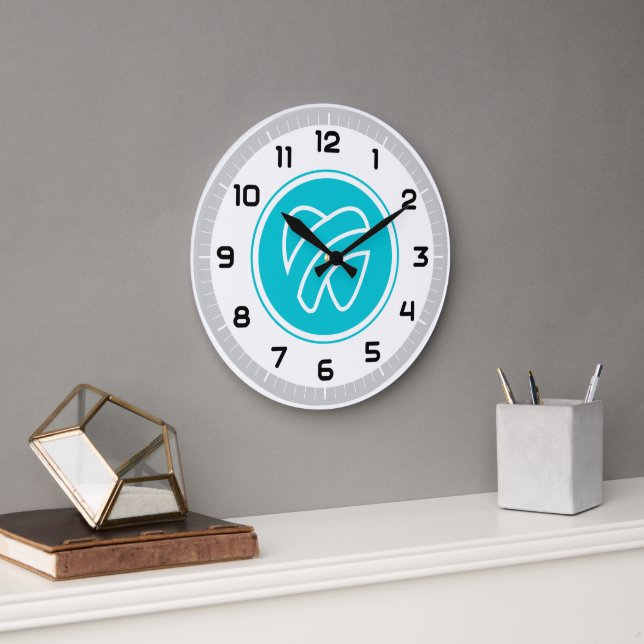 Grande Horloge Ronde Dentiste | Dents (Bureau)