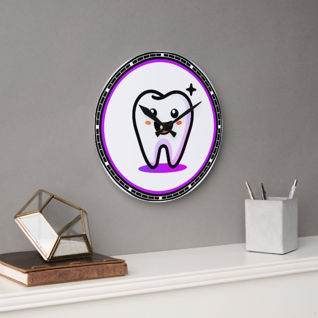 Grande Horloge Ronde Dentiste | Dents (Bureau)