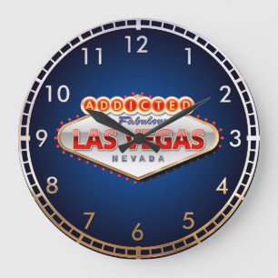 Grande Horloge Ronde Dépendant signe drôle à Las Vegas, Nevada