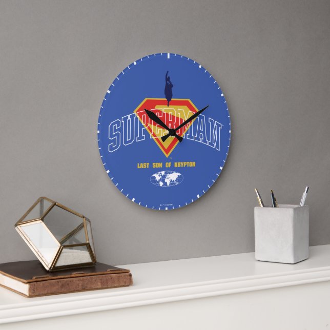Grande Horloge Ronde Dernier fils de Krypton Emblem (Bureau)