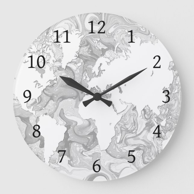 Grande Horloge Ronde design 141 World Map (Recto)