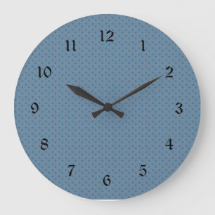 Grande Horloge Ronde Design bleu ardoise