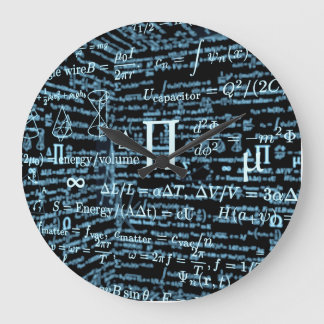 Grande Horloge Ronde Design d'algèbre