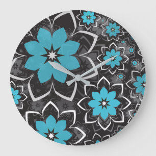 Grande Horloge Ronde Design floral 14