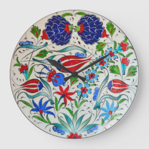 Grande Horloge Ronde Design floral turc