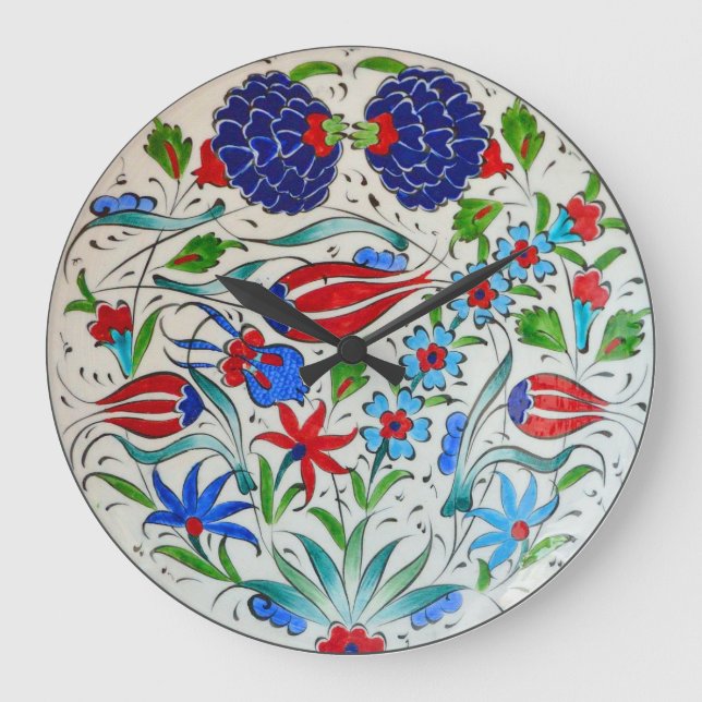 Grande Horloge Ronde Design floral turc (Recto)