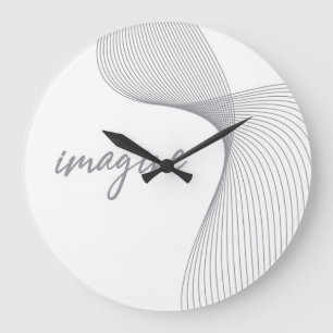 Grande Horloge Ronde Design graphique moderne, simple et élégant d'Imag