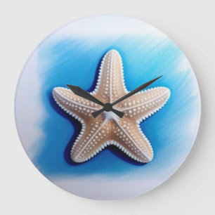 Grande Horloge Ronde Dessin Crayon Starfish