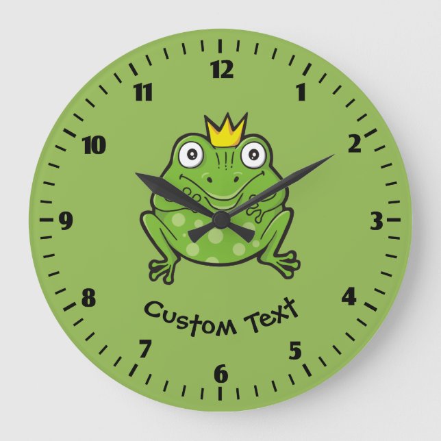 Grande Horloge Ronde Dessin de grenouille (Recto)