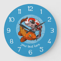 Deux Koi Carp Poisson Amis Nage Carton