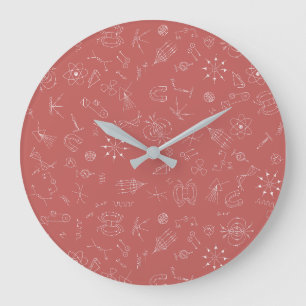 Grande Horloge Ronde Diagramme physique rose pâle