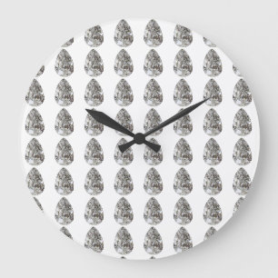 Grande Horloge Ronde Diamant en forme de poire