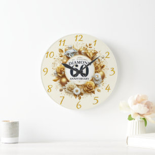 Grande Horloge Ronde Diamant précieux 60e anniversaire