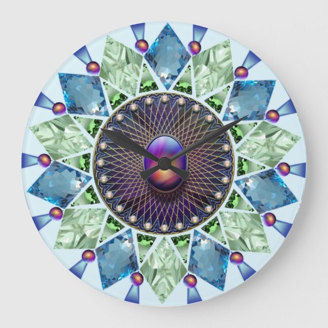 Grande Horloge Ronde Diamants et perles 1 (Recto)