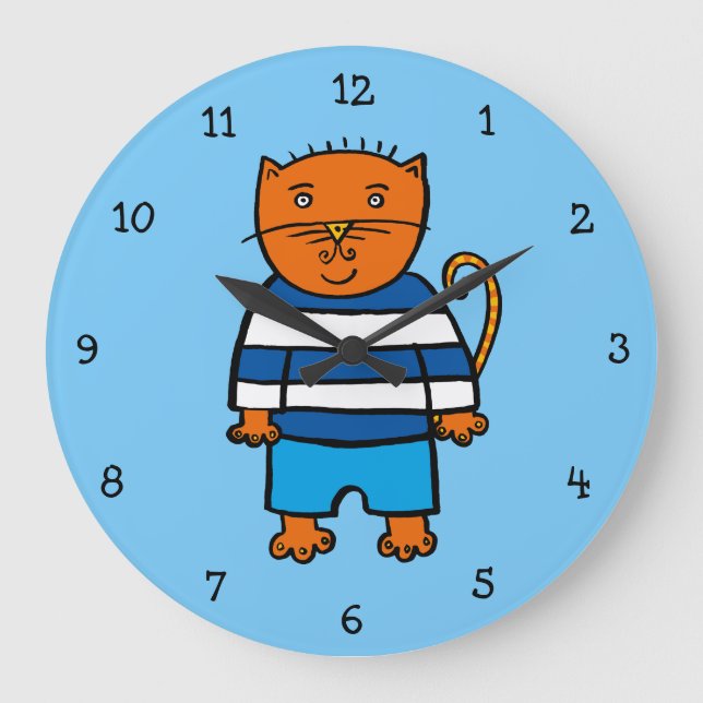 Grande Horloge Ronde Dillon le chat (Recto)