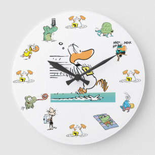 Grande Horloge Ronde Ding Duck Swamp Character Clock