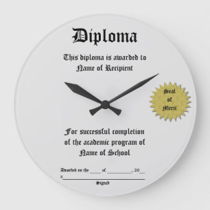 Grande Horloge Ronde Diplôme