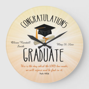 Grande Horloge Ronde Diplôme Religieux Étoile Éclatée avec Casquette No