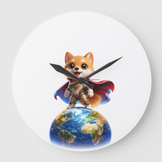 Grande Horloge Ronde DOGI Héros – Sauver Le Monde