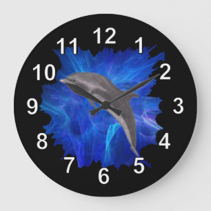 Grande Horloge Ronde Dolphin Leaping Clock