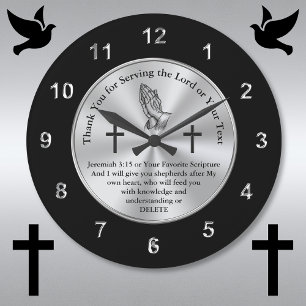 Grande Horloge Ronde Dons chrétiens aux pasteurs, Jeremiah 3:15