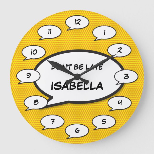 GRANDE HORLOGE RONDE DON'T BE LATE (Recto)