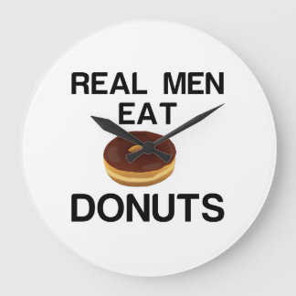 GRANDE HORLOGE RONDE DONUTS RÉELS MEN