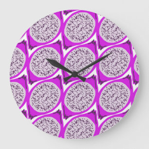 Grande Horloge Ronde Doodle de pitaya