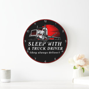 Grande Horloge Ronde Dormir Avec Un Chauffeur De Camion