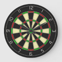 "Double top" Classic Darts Dartboard Clock