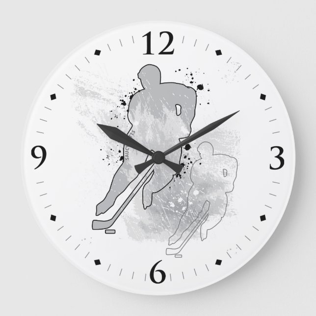 Grande Horloge Ronde Double vision de hockey (Recto)