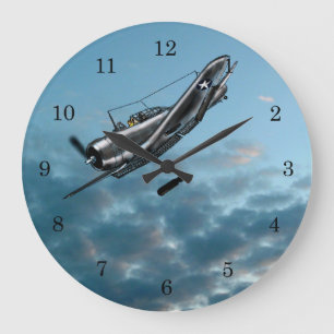 Grande Horloge Ronde Douglas Dauntless Dive Bomber