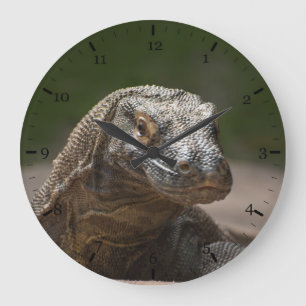 Grande Horloge Ronde Dragon de moniteur Komodo