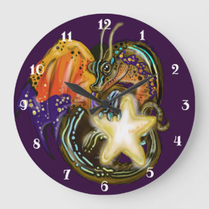 Grande Horloge Ronde Dragon de Star Glow