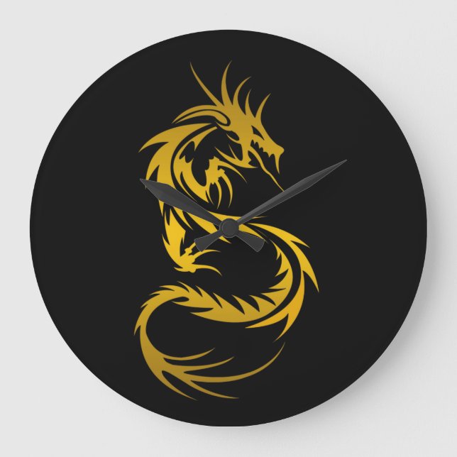 Grande Horloge Ronde Dragon d'or (Recto)