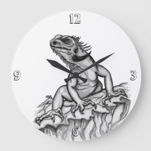 Grande Horloge Ronde Dragon sur le rocher