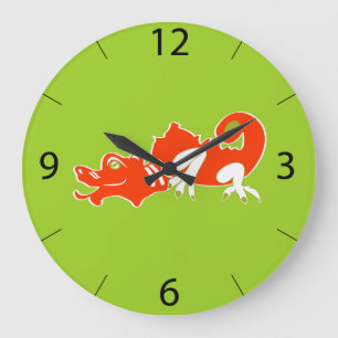 Grande Horloge Ronde Dragon Wall