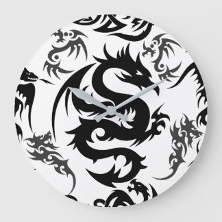 Grande Horloge Ronde Dragons outline pattern 05.b.DOLP01