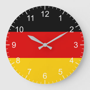Grande Horloge Ronde Drapeau allemand