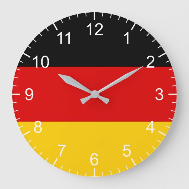 Grande Horloge Ronde Drapeau allemand (Recto)