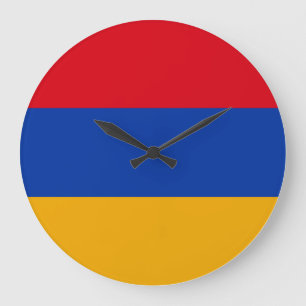 Grande Horloge Ronde Drapeau arménien